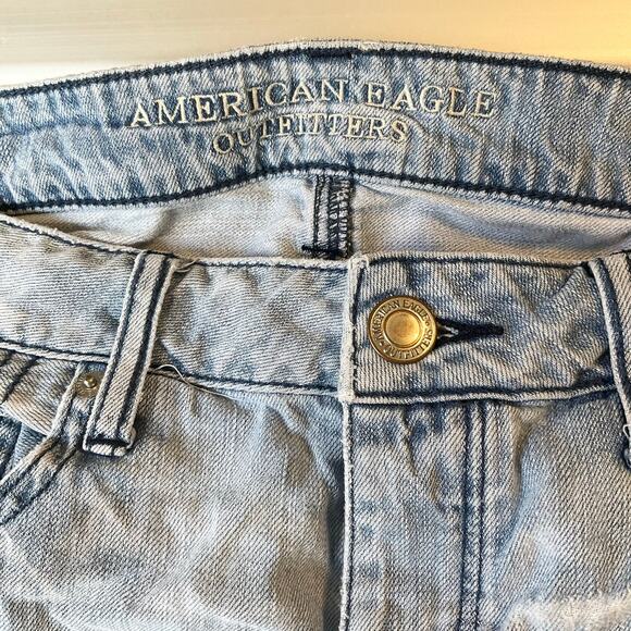 American Eagle Outfitters Women Jeans size 10 US Blue Straight Leg Mid Rise - Picture 8 of 11